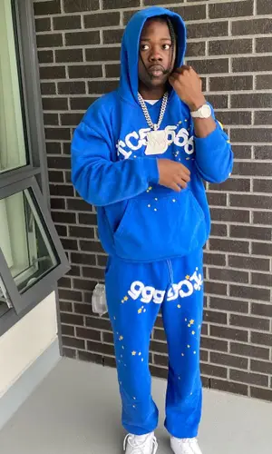 Burna Bandz wearing Spider Worldwide hoody