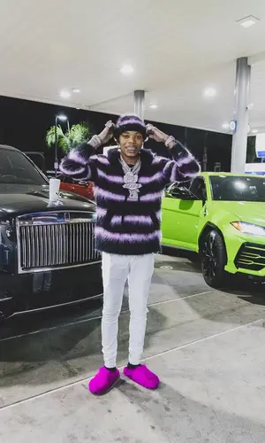 Lil Migo wearing Marni sandal