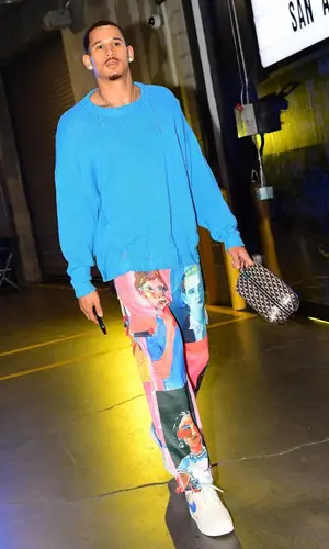 Juan Toscano-Anderson wearing Suss sweater