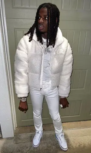 SleazyWorld Go wearing The North Face jacket