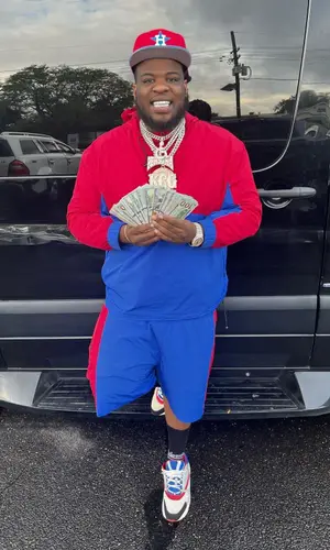 Maxo Kream wearing Balenciaga sock