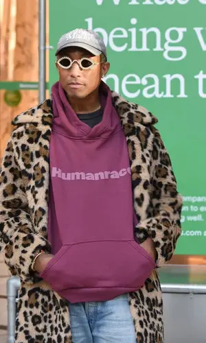 Pharrell Williams wearing Celine jacket