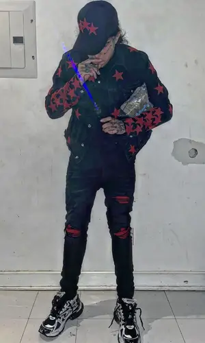 Sosmula’s Outfit in Chemist Jacket, Goyard Bag & Amiri Cap (2022)