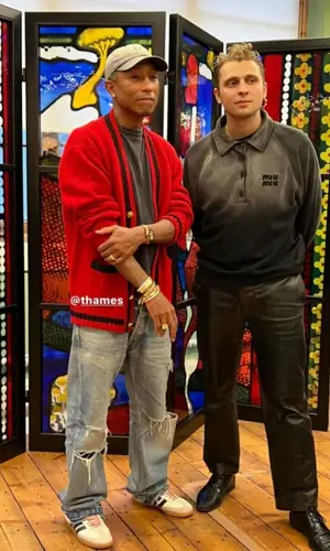 Pharrell Williams wearing Thames sweater