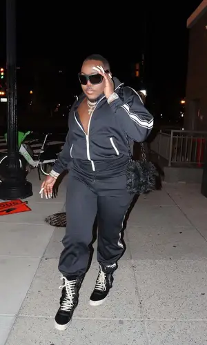 Saucy Santana wearing Celine pants