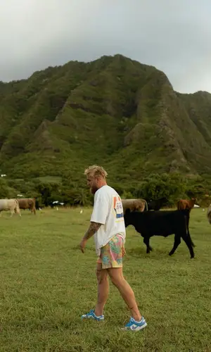 Jake Paul wearing Nike sock