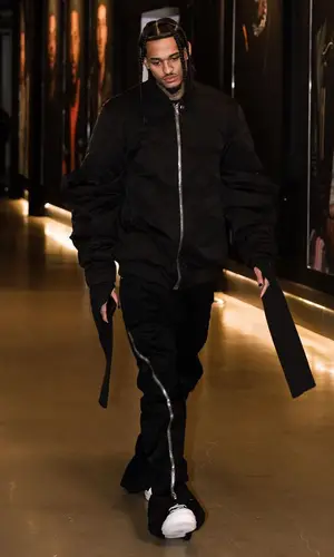 Jordan Clarkson wearing Rick Owens trousers