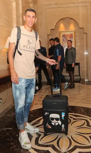Angel Di Maria wearing Dsquared2 jeans
