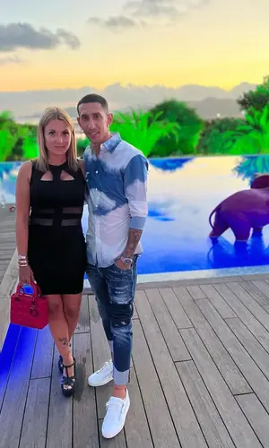 Angel Di Maria wearing Dsquared2 jeans