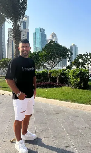 Sergio Leonel Aguero wearing Adidas sock