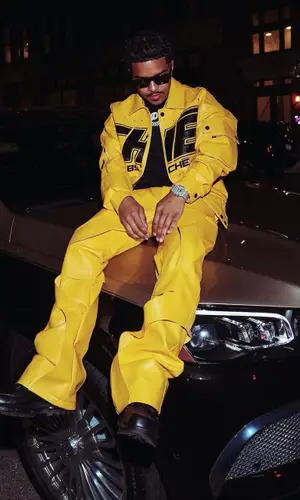 Justin Dior Combs wearing Retrosuperfuture eyewear