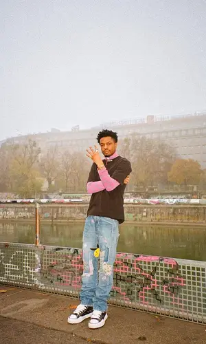 Pierre Bourne’s Outfit in Heron Preston T-Shirt, Kapital Jeans & Maison Mihara Yasuhiro Sneakers (2022)