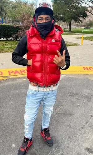 Ron Suno’s Outfit in Moncler Jacket, Dior Belt & Chrome Hearts Hat (2022)