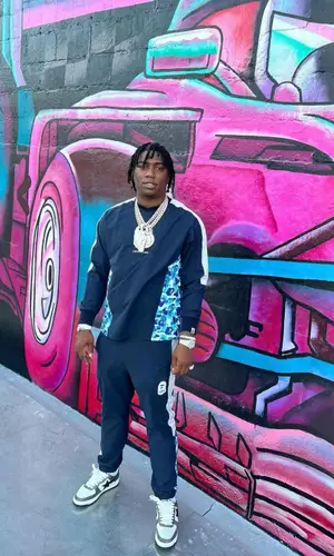 Fredo Bang wearing Bape pants