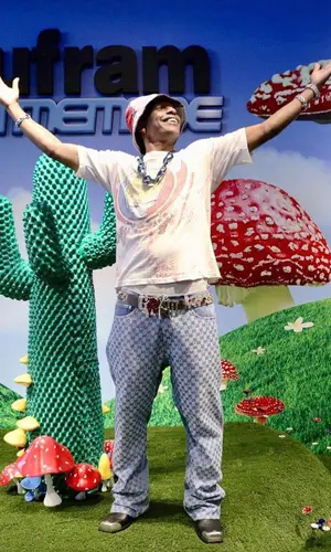 ASAP Rocky wearing Prada jewelry