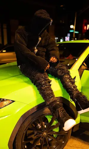 Lil Zay Osama wearing Rick Owens jacket