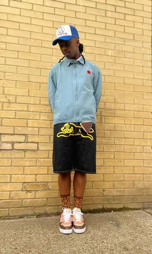 Sam Wise wearing IceCream shorts
