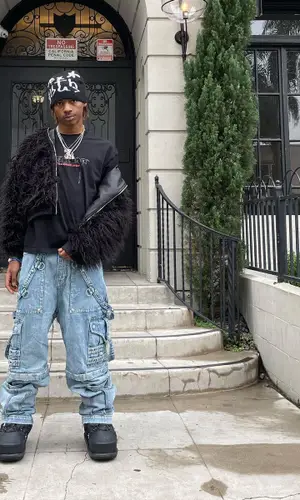 Midwxst wearing Balenciaga jeans