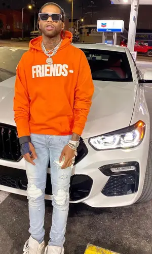 Hoodrich Pablo Juan wearing Louis Vuitton belt