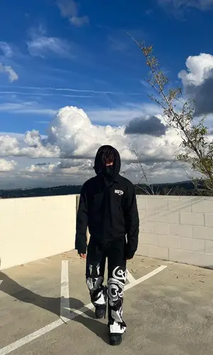 Jaden Smith wearing MSFTSrep pants