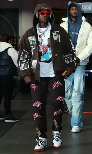 Terry Rozier wearing Chrome Hearts pants