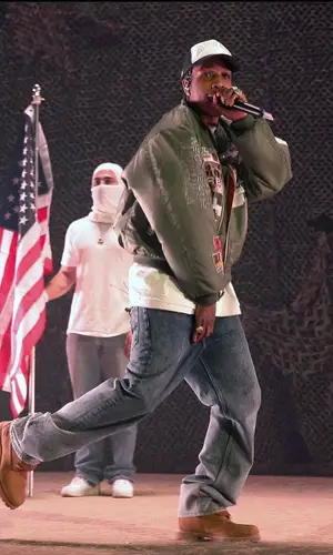 ASAP Rocky wearing Timberland boots