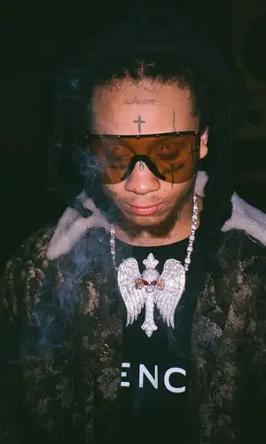 Trippie Redd wearing Louis Vuitton jacket