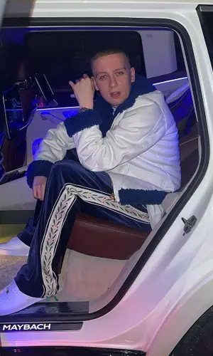 Aitch wearing Casablanca pants