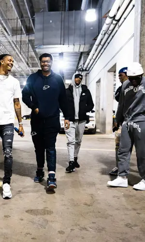 Ja Morant wearing Amiri jeans