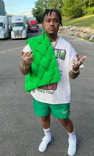 Tay B wearing Gallery Dept. sock