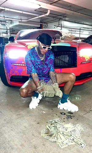 6ix9ine wearing Versace eyewear