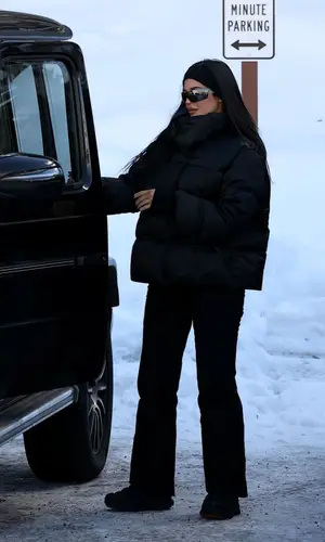Kylie Jenner wearing Moncler jacket