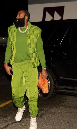 James Harden wearing Bottega Veneta sweater