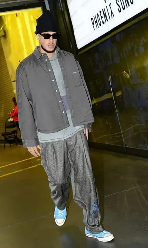 Devin Booker wearing Jacquemus jacket
