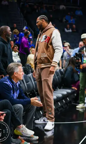 Carmelo Anthony wearing Jordan jacket
