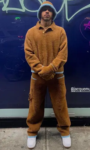 Lewis Hamilton wearing Jacquemus sweater