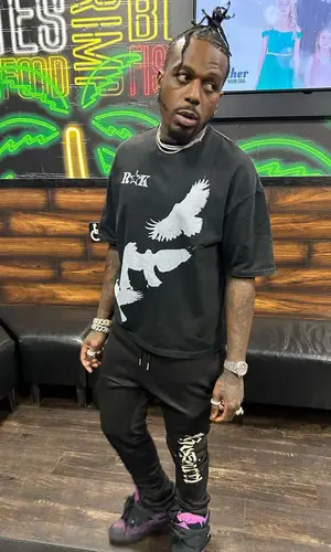 Sauce Walka wearing Roxstar Kartel t-shirt