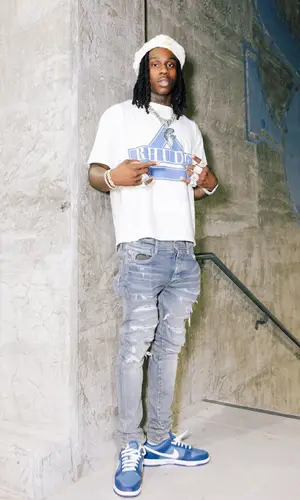 Polo G wearing Marni hat