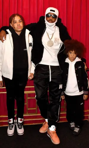 Fabolous wearing Amiri sweatshirt