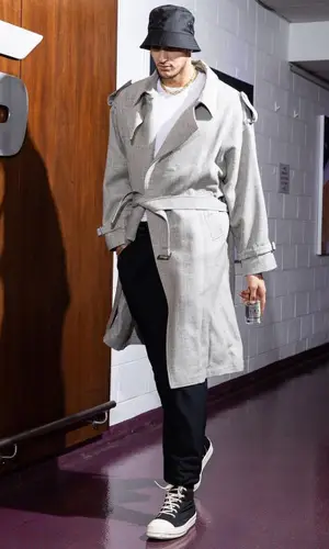 Kyle Kuzma wearing Prada hat