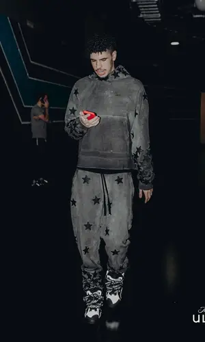 LaMelo Ball’s Outfit in Amiri Hoodie, Lanvin Sneakers & Chemist (2022)