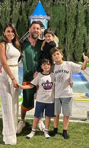 Lionel Messi’s Outfit in Gucci Shirt & Dolce & Gabbana Sneakers (2023)
