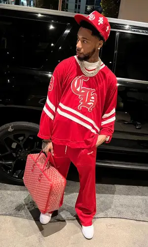 Key Glock wearing Chrome Hearts cap