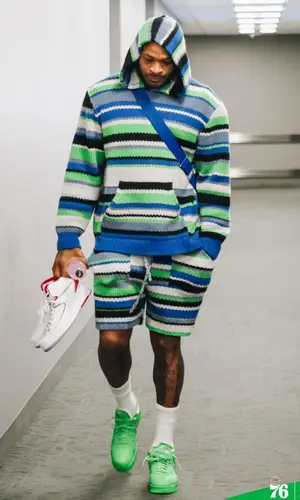 PJ Tucker’s Outfit in The Elder Statesman Hoodie, Nike Sneakers & Off-White (2023)