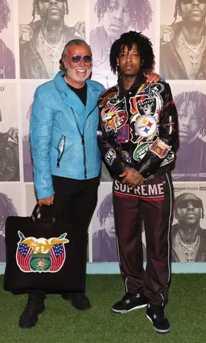 21 Savage wearing Supreme pants