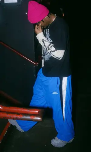 Homixide Beno! wearing Balenciaga hat