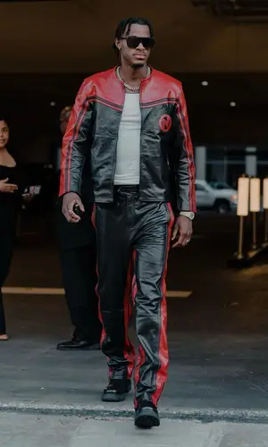 Jarred Vanderbilt wearing Nyrva pants
