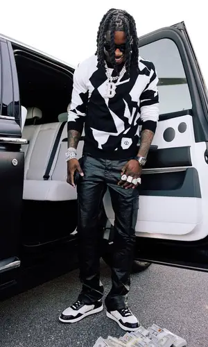 Polo G wearing Louis Vuitton eyewear