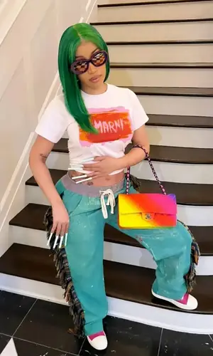 Cardi B wearing Chanel bag