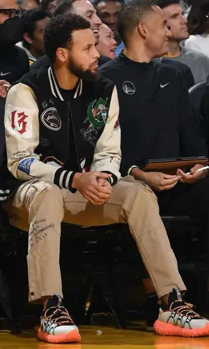 Stephen Curry’s Outfit in Godspeed Pants & Under Armour Sneakers (2023)